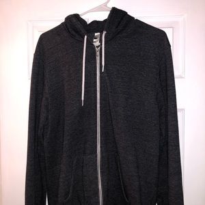 American Apparel charcoal zip up L